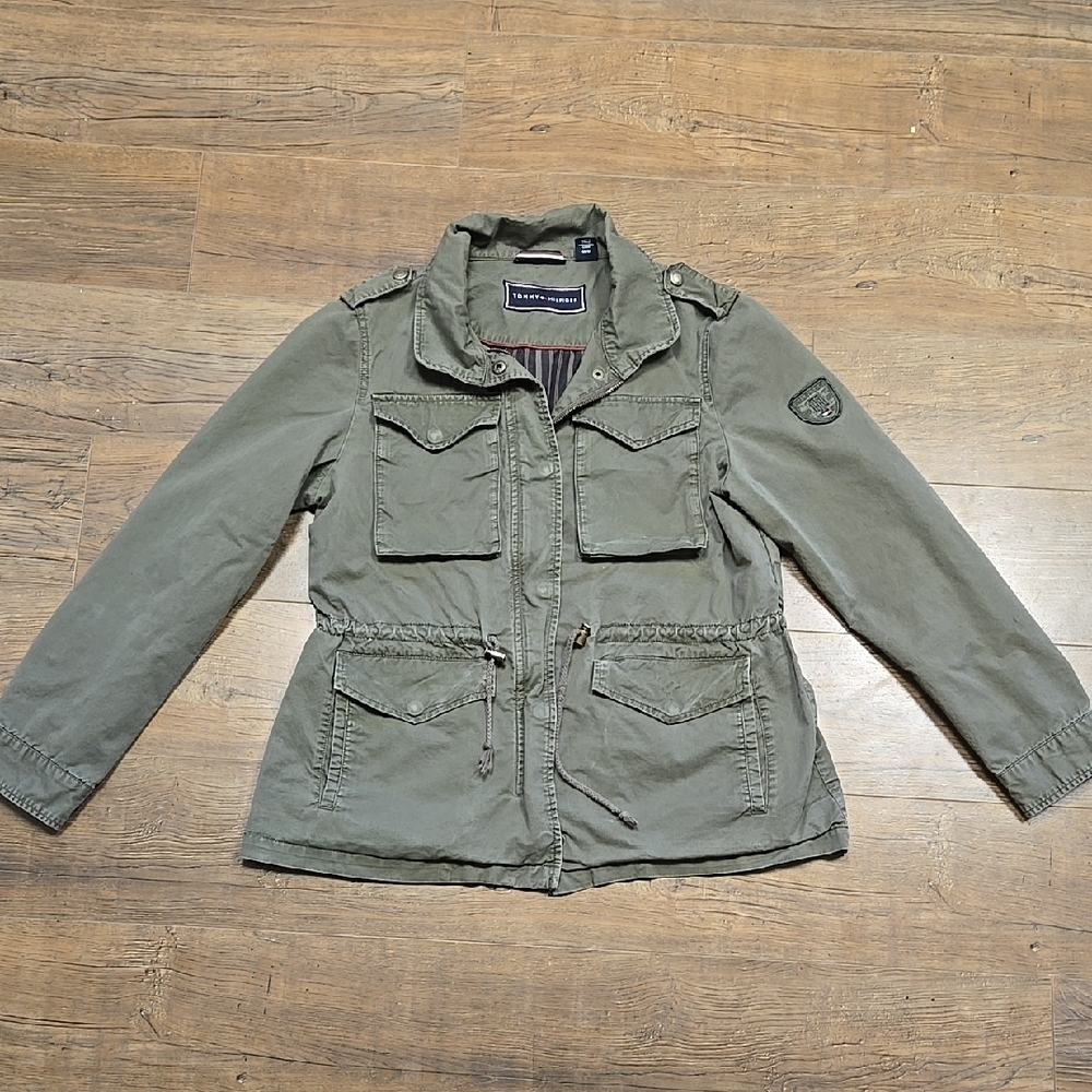 Tommy Hilfiger Green Jean Jacket Utility Style